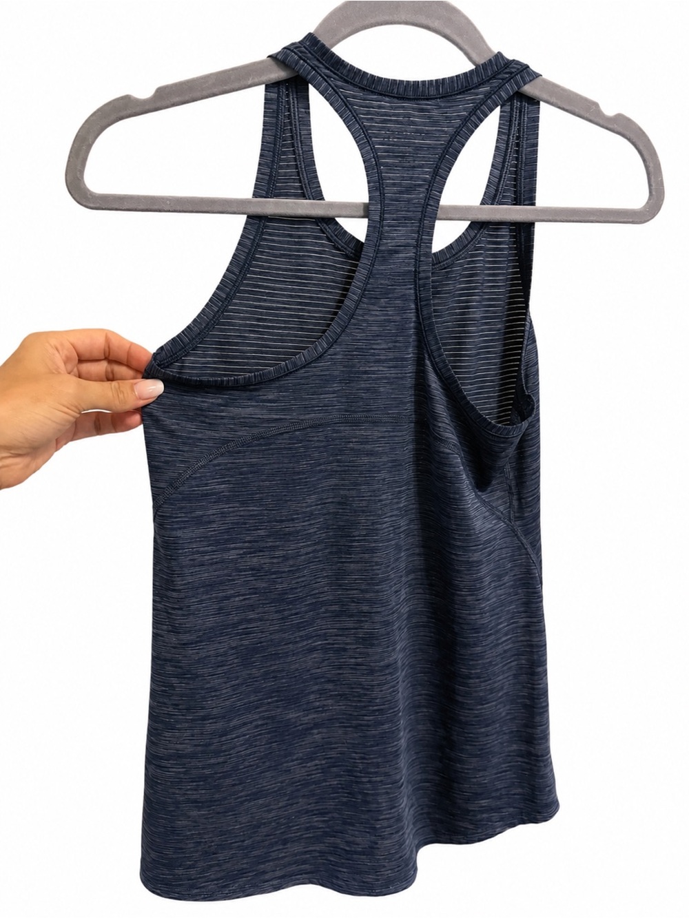 Athleta Navy Heather Racerback Tank - Picture 3 of 4